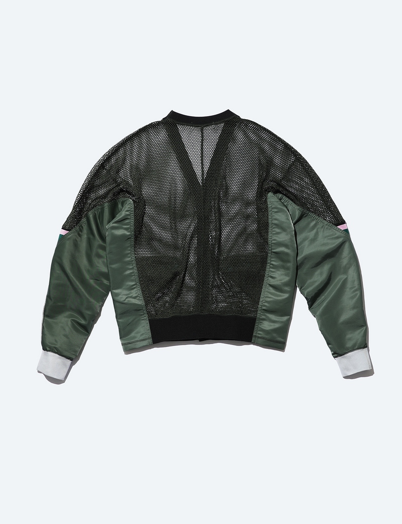 MESH JERSEY CARDIGAN