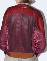 MESH JERSEY CARDIGAN