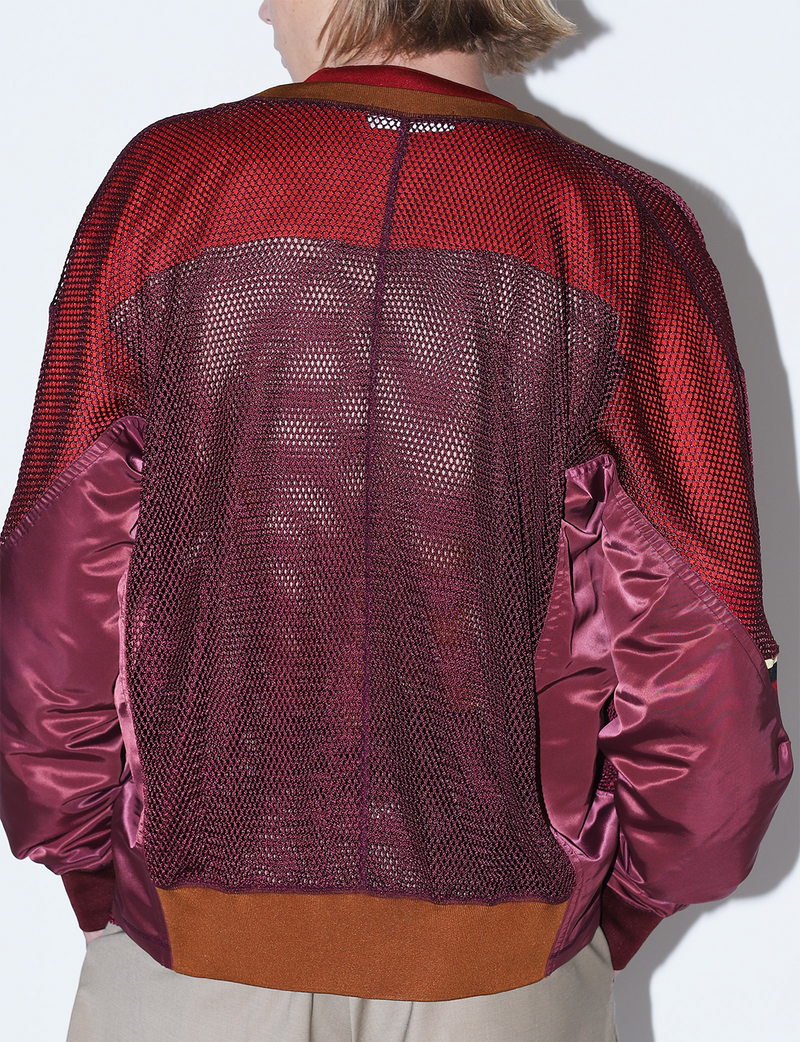 MESH JERSEY CARDIGAN