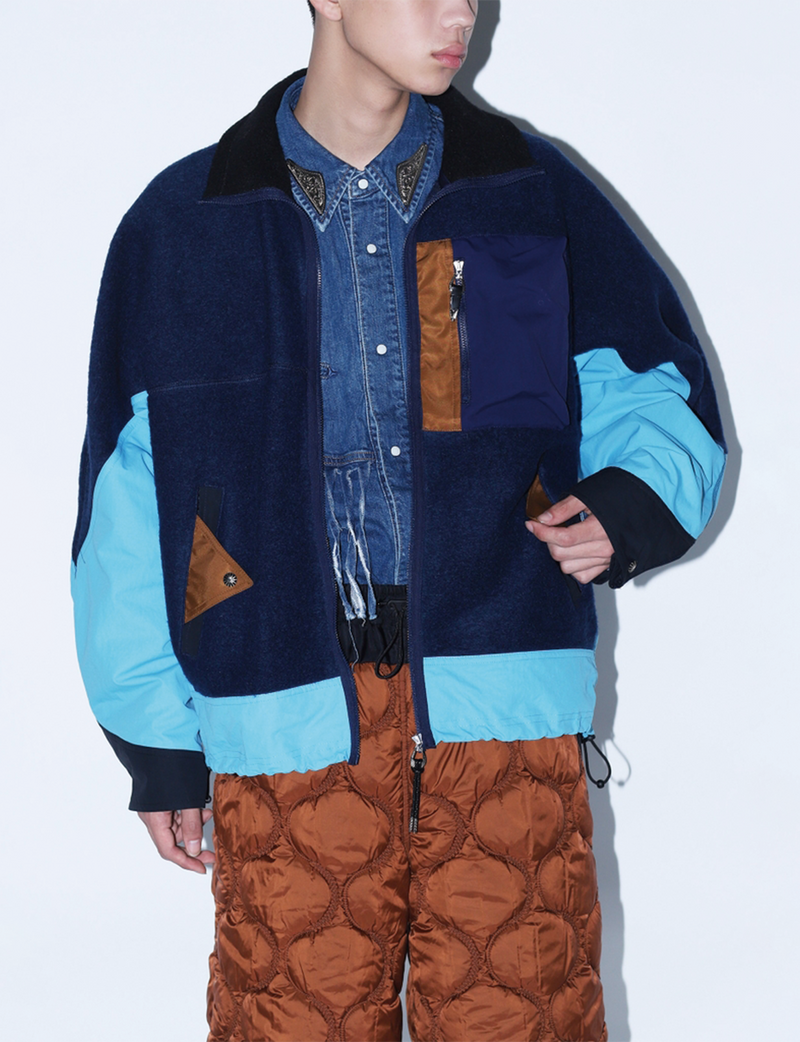 WOOL JERSEY BLOUSON