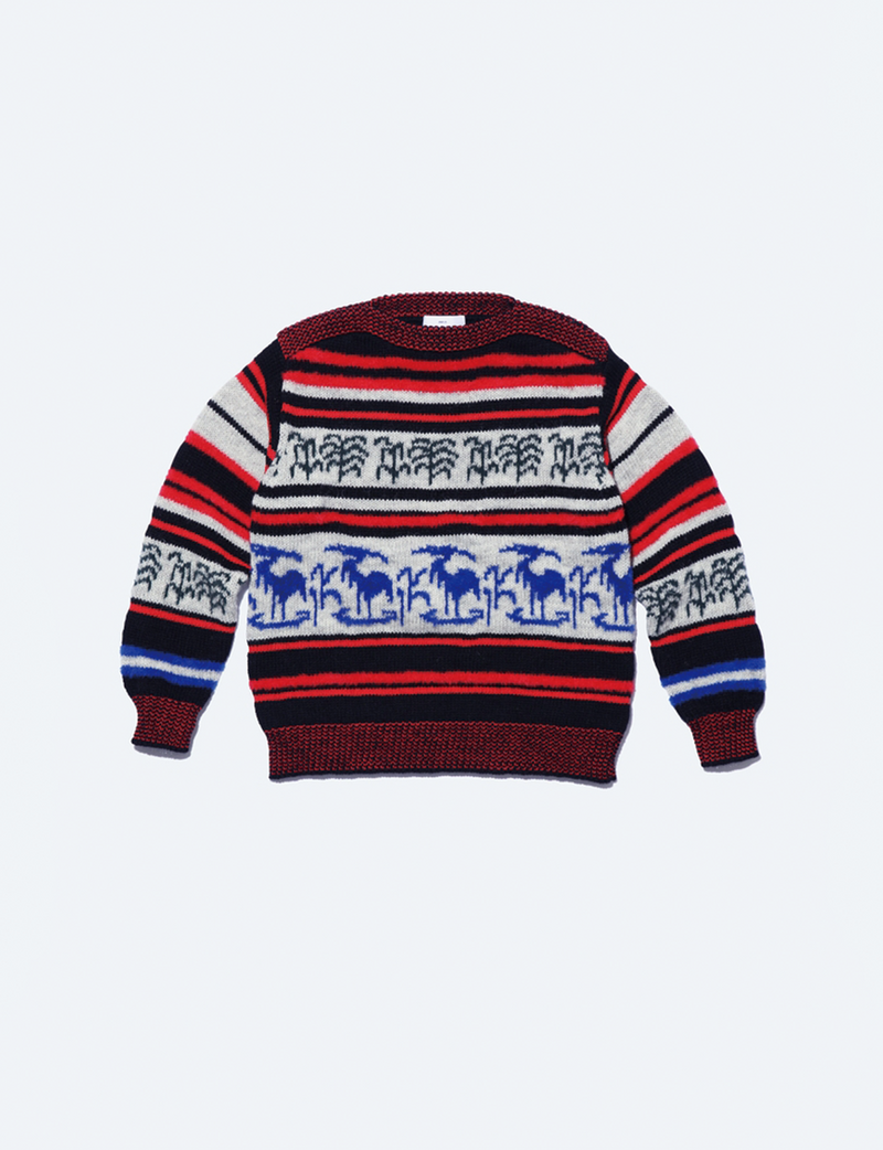WOOL JACQUARD KNIT PULLOVER
