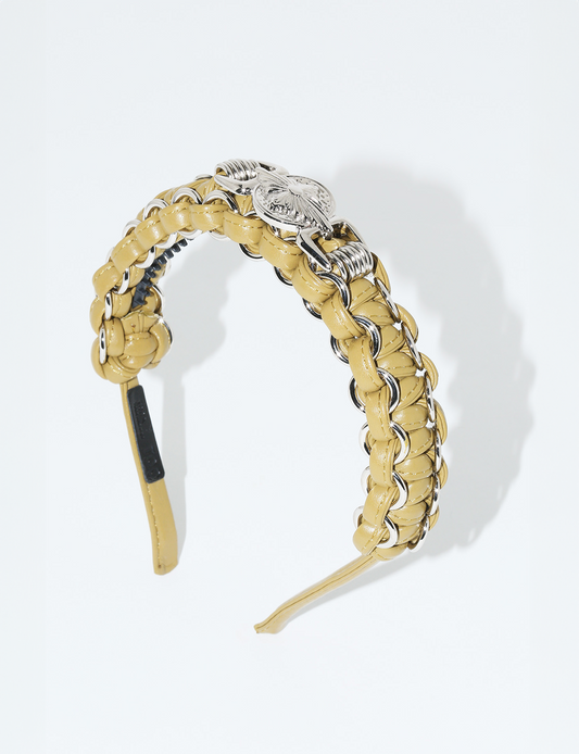 LEATHER BRAID HEADBAND