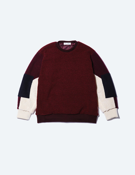 WOOL PILE BOA PULLOVER