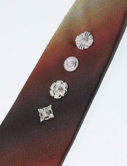 METAL CONCHO TIE ORANGE