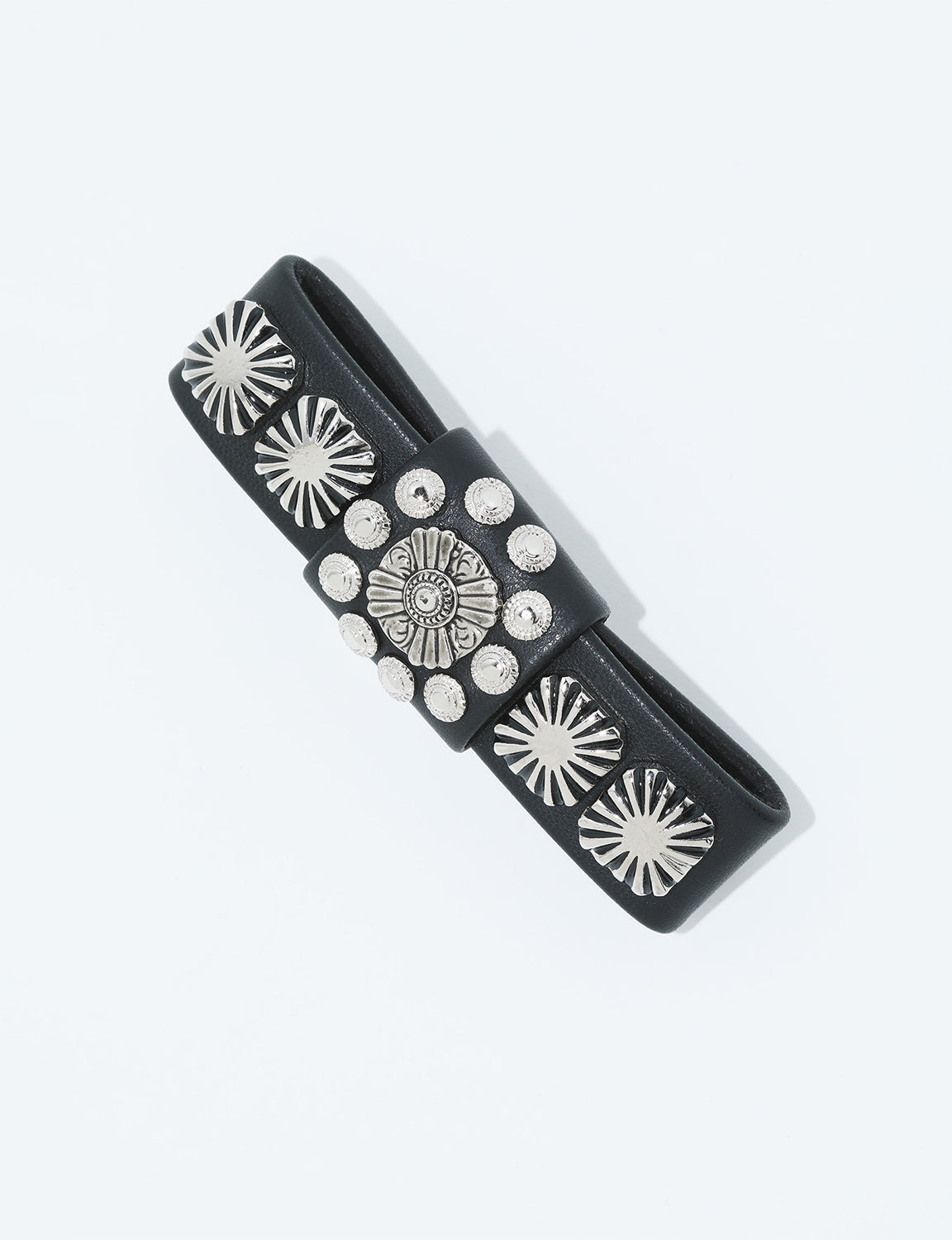 CONCHO LEATHER BARRETTE