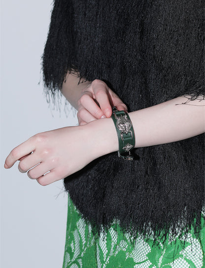 DOUBLE BUCKLE CONCHO BANGLE