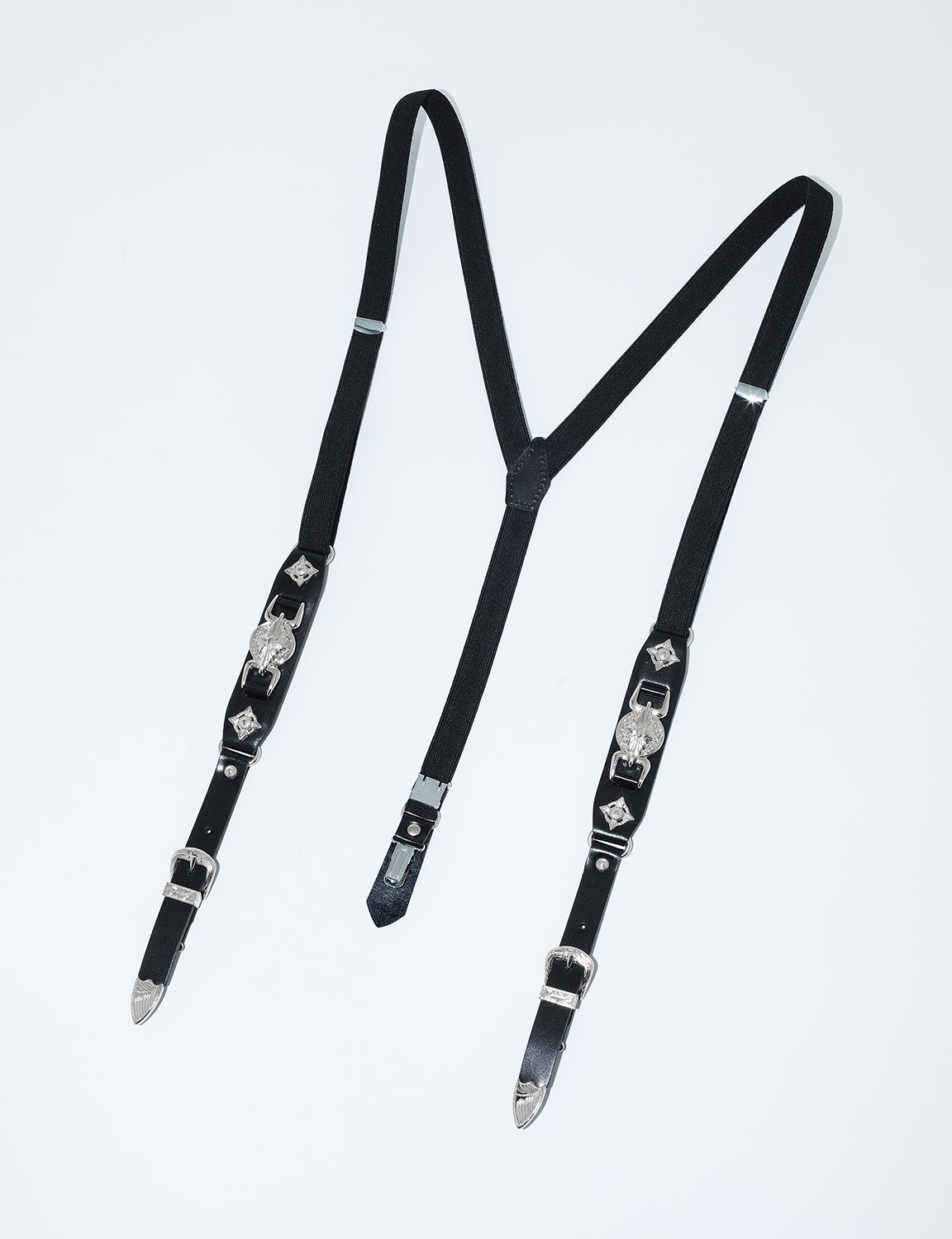 METAL LEATHER SUSPENDERS