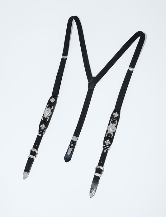 METAL LEATHER SUSPENDERS