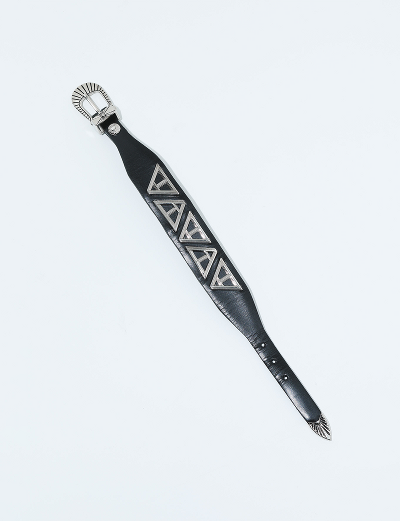 TRIANGLE LEATHER BANGLE