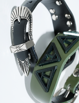 TRIANGLE LEATHER BANGLE