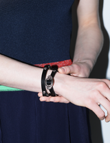DOUBLE LEATHER BANGLE