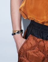 DOUBLE LEATHER BANGLE