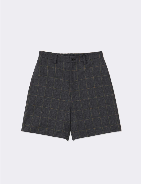 SOFTHYPHEN(ソフトハイフン) - WOOL CHECK WIDE SHORTS