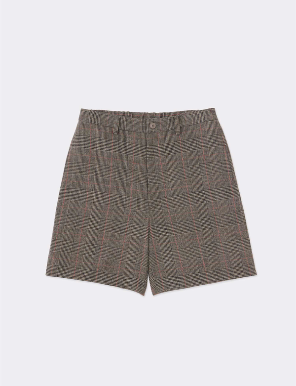 SOFTHYPHEN(ソフトハイフン) - WOOL CHECK WIDE SHORTS