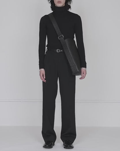 Belt Tote / black × silver