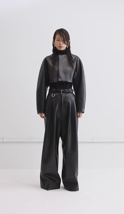 Curve Sleeve Blouson / black