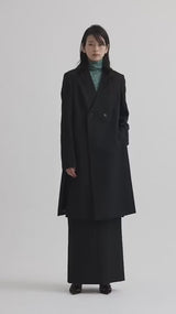 Collar Less Hidden Pocket Coat / beige