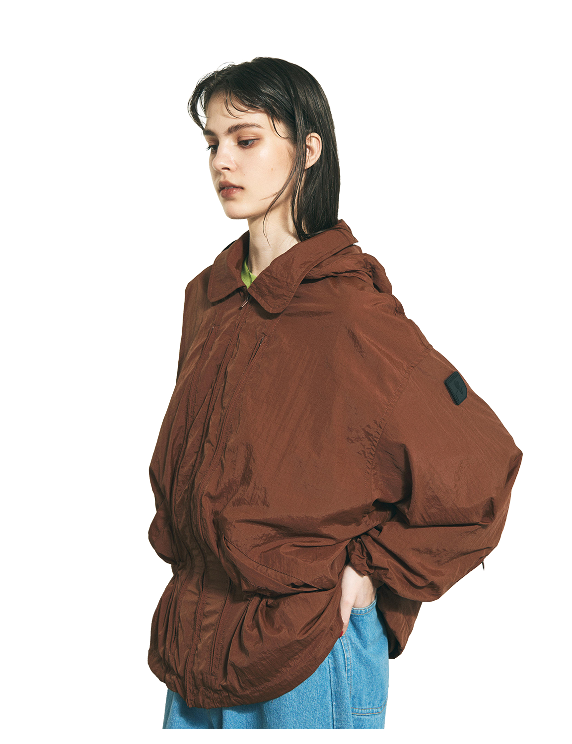 CRUSHED NYLON FULL PACK JACKET
