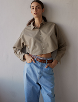TYPEWRITER CROPPED SHIRT