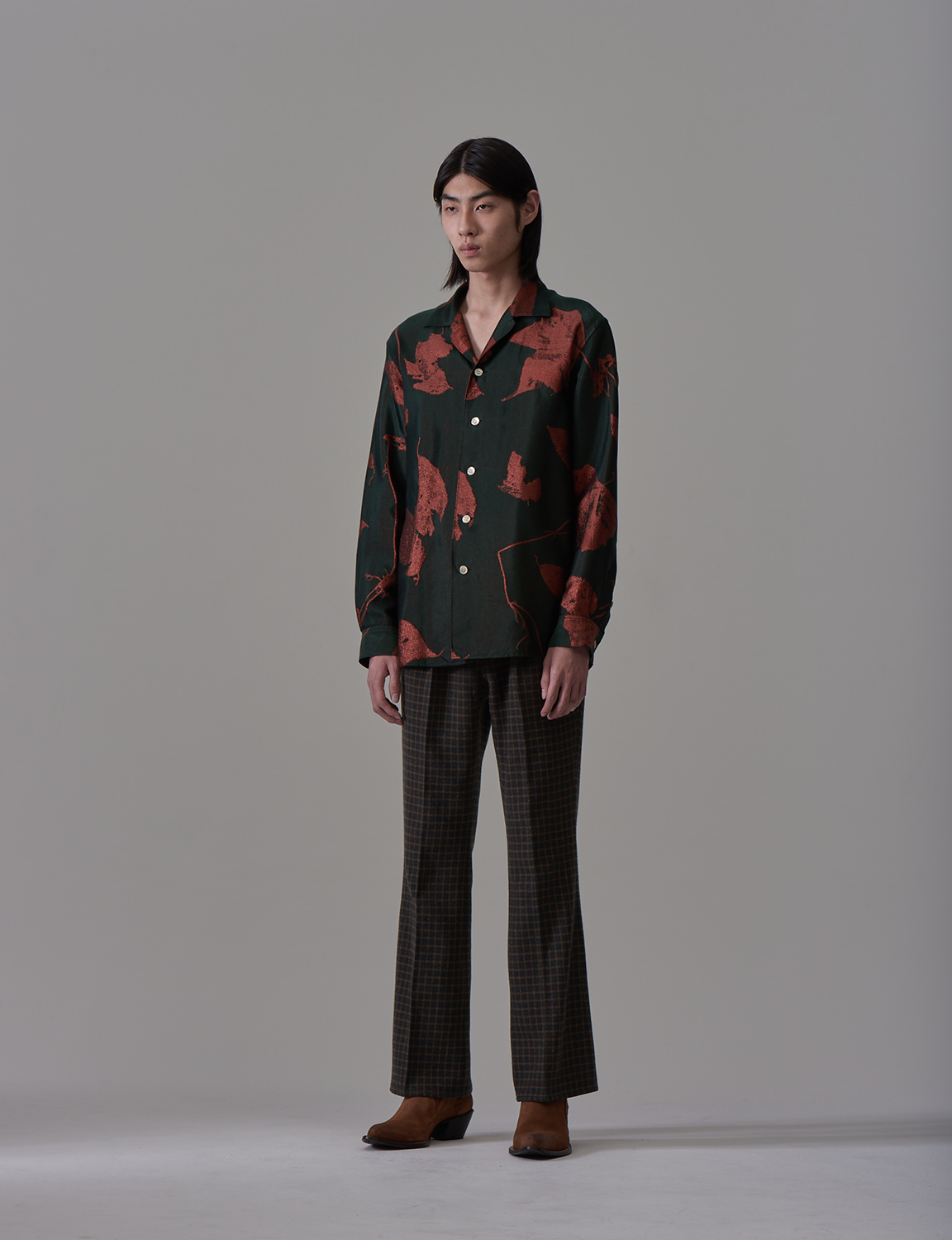 Open Color Shirts Jacquard Pattern – Forest
