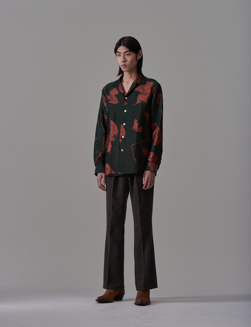 Open Color Shirts Jacquard Pattern – Forest