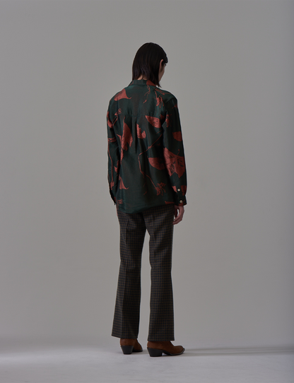 Open Color Shirts Jacquard Pattern – Forest