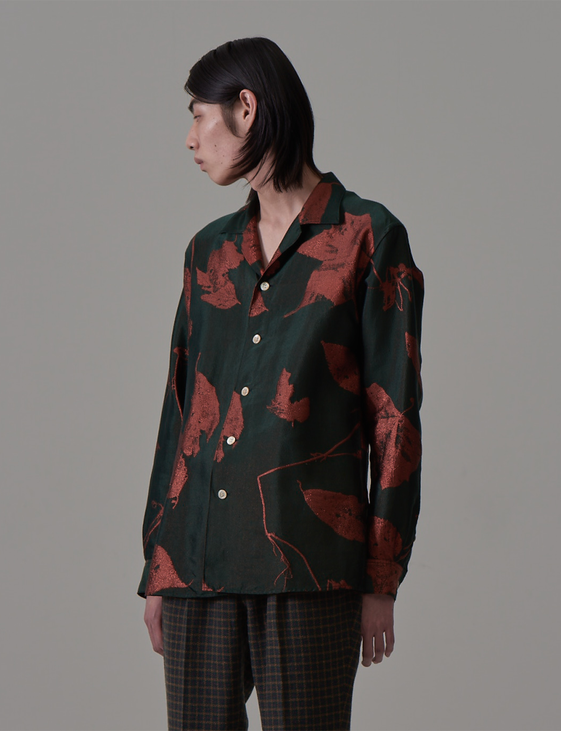 BED j.w. FORD(ベッドフォード) - Open Color Shirts Jacquard Pattern オープンカラーシャツジャガードパターン