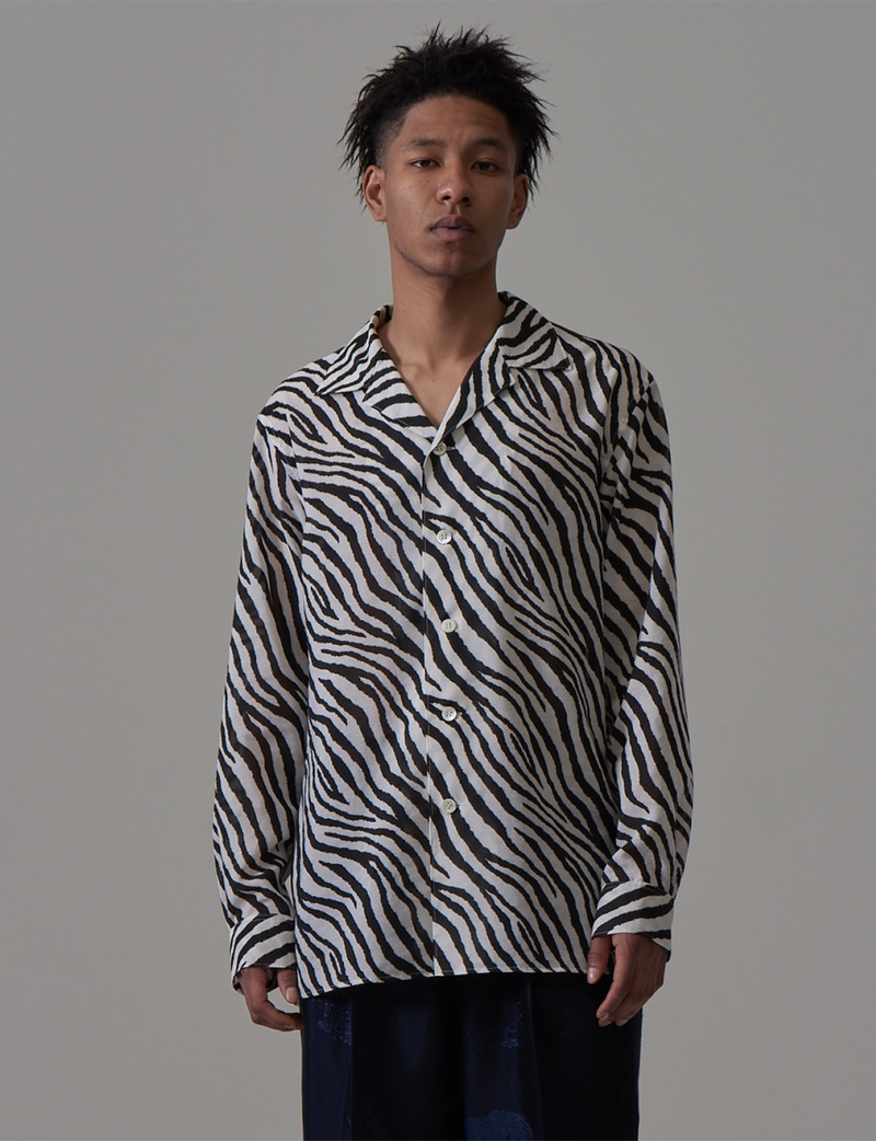 BED j.w. FORD(ベッドフォード) - Open Color Shirt Zebra Pattern オープンカラーシャツゼブラパターン