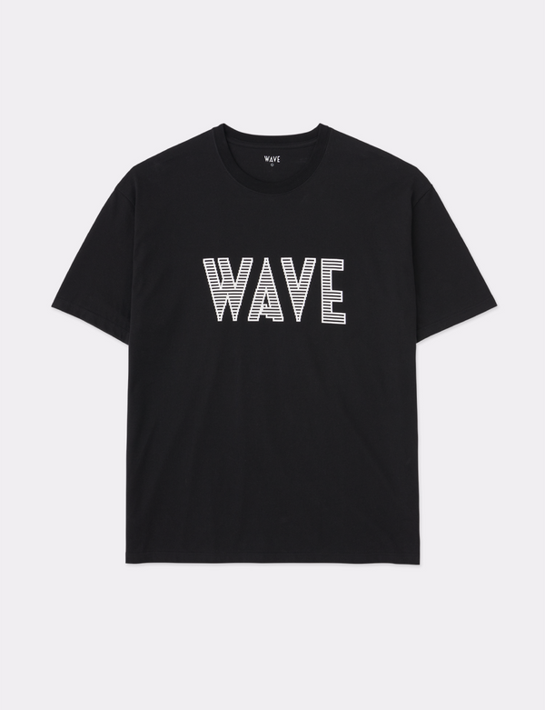 WAVE - 8BIT LOGO T-SHIRT - BLACK