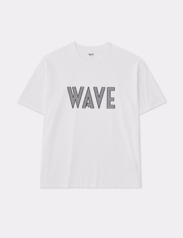 WAVE - 8BIT LOGO T-SHIRT - WHITE