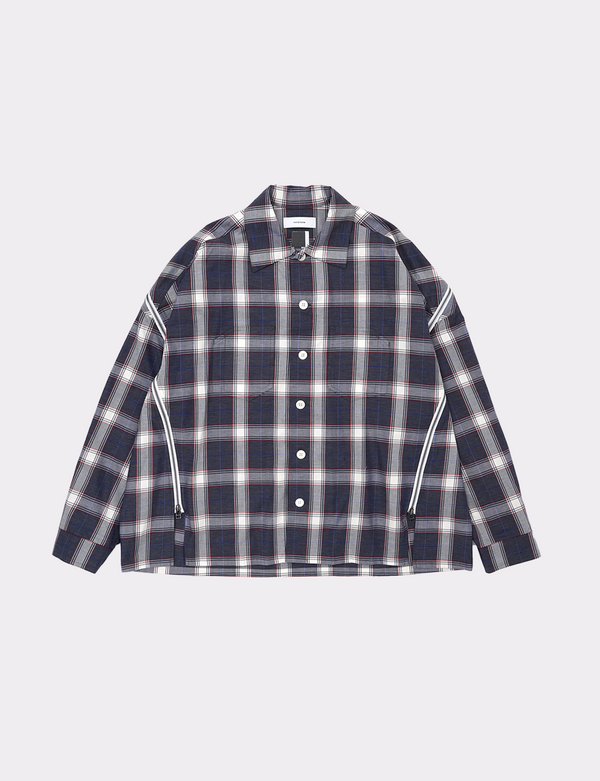 ZIPPED CHECK SHIRT