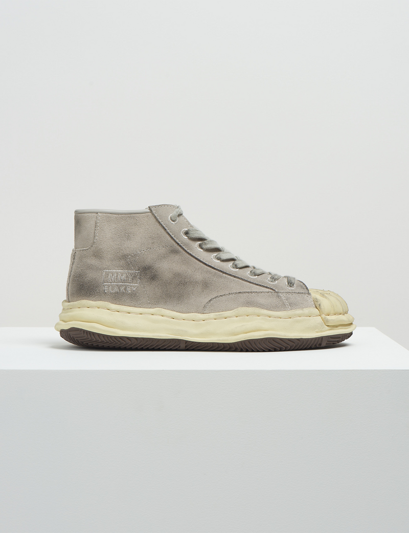 BED j.w. FORD × Maison MIHARA YASUHIRO “BLAKEY VELOUR HIGH-TOP SNEAKER” – Gray