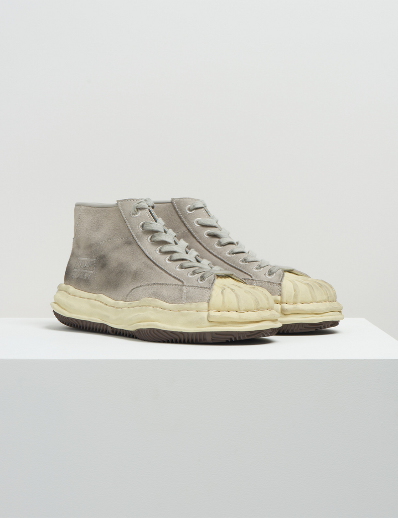 BED j.w. FORD × Maison MIHARA YASUHIRO “BLAKEY VELOUR HIGH-TOP SNEAKER” – Gray