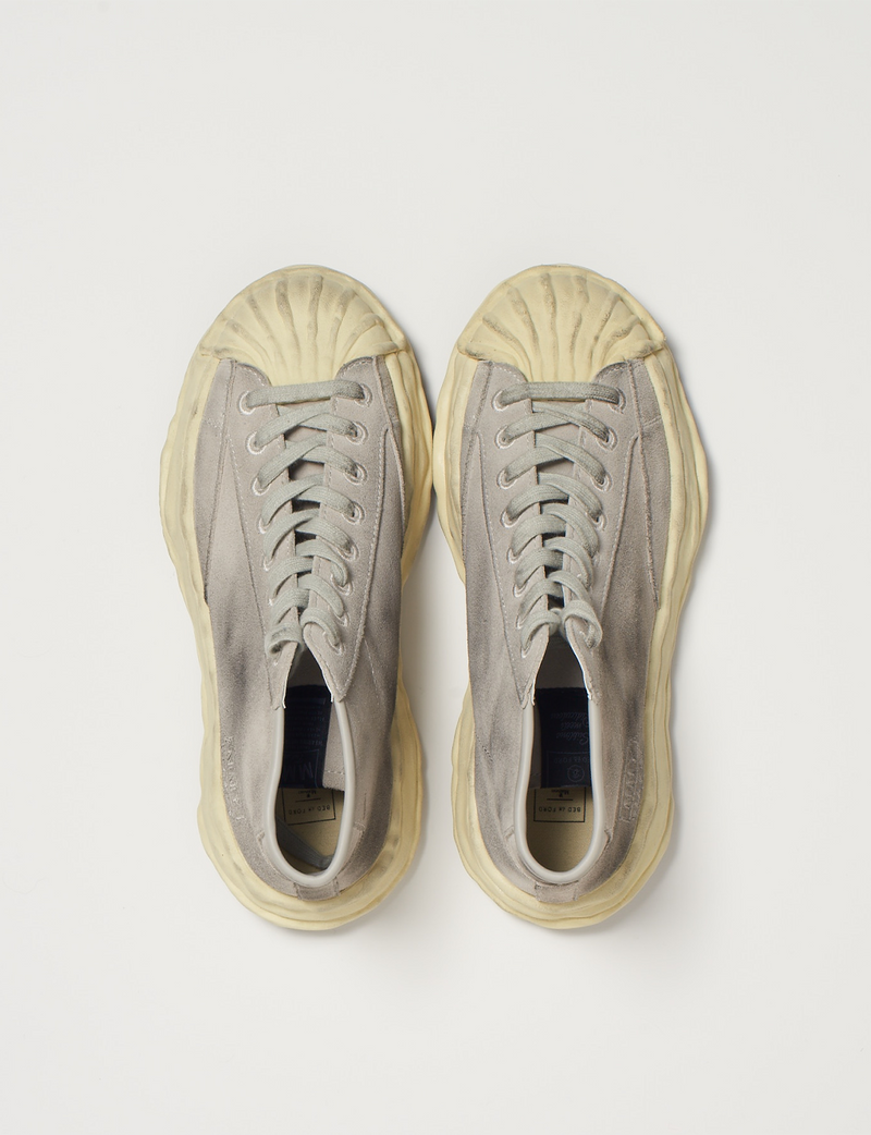 BED j.w. FORD × Maison MIHARA YASUHIRO “BLAKEY VELOUR HIGH-TOP SNEAKER” – Gray