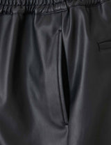 FAUX LEATHER SKATER SHORTS