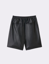 FAUX LEATHER SKATER SHORTS