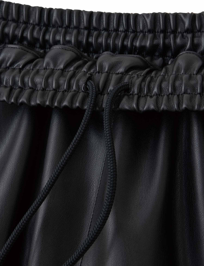 FAUX LEATHER SKATER SHORTS