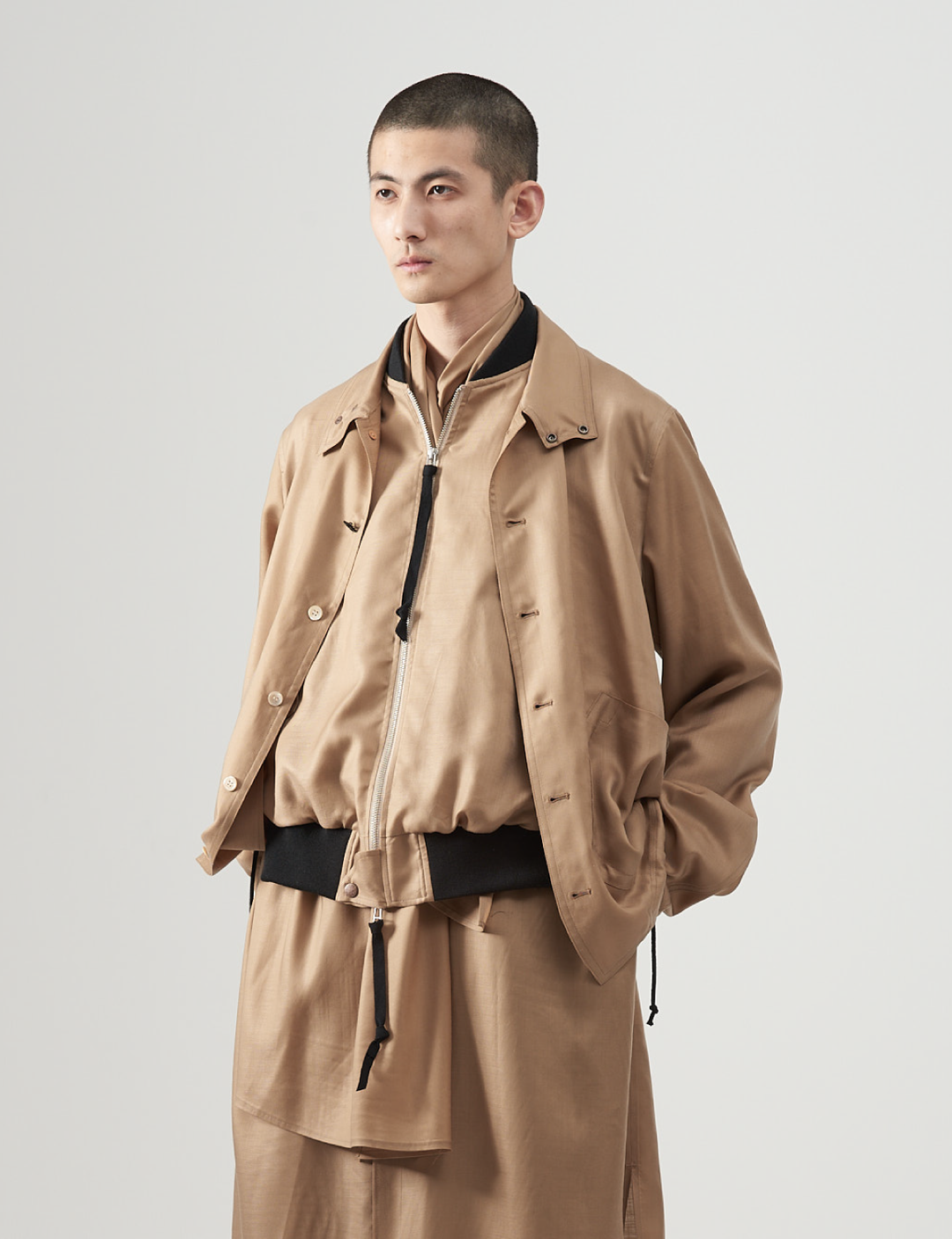 BED j.w. FORD - Layered Bomber Jacket – Camel – THE CONTEMPORARY