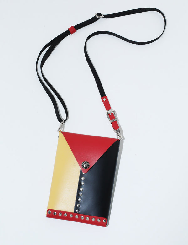 TOGA PULLA - LEATHER SHOULDER POUCH - RED