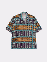 PATTERNED CAMP COLLAR S/S SHIRT