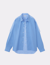 DOUBLE FRONT OVER SIZED SIGNATURE SHIRT
