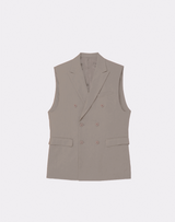 DOUBLE BREASTED NO SLEEVE JACKET