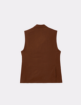 DOUBLE BREASTED NO SLEEVE JACKET