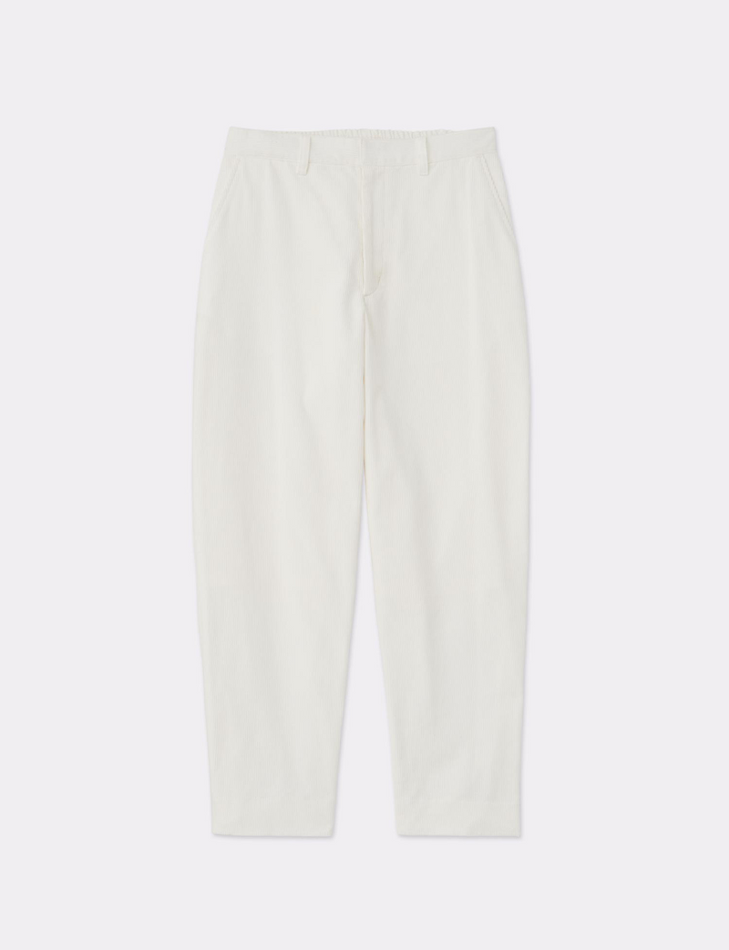 MGMFP221119_WHT_SOFTHYPHEN - CORDUROY WIDE TROUSERS