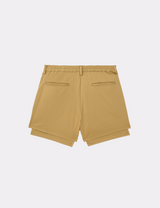 BACK LAYERED TWILL SHORTS