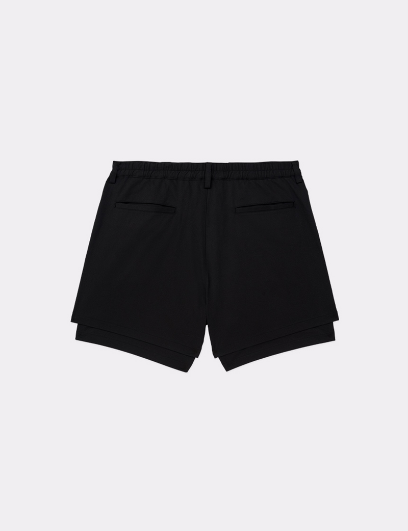 BACK LAYERED TWILL SHORTS