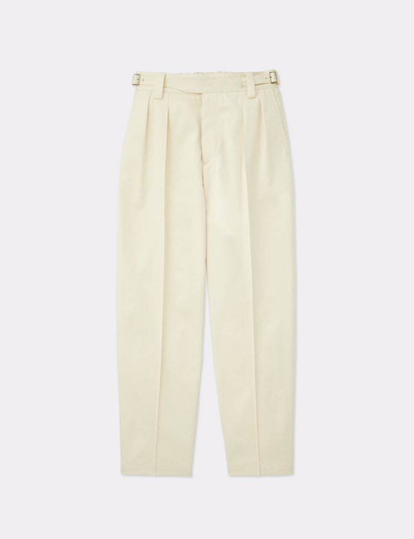 BELTED PIN TUCK TROUSERS