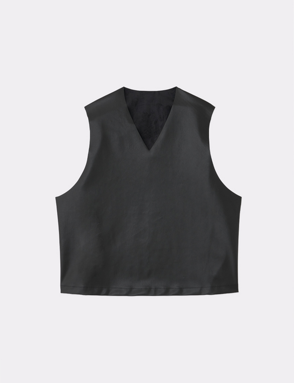 FAUX LEATHER VEST