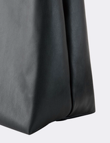 FAUX LEATHER CONVENIENCE BAG - BLACK