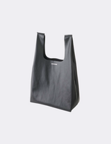 FAUX LEATHER CONVENIENCE BAG - BLACK